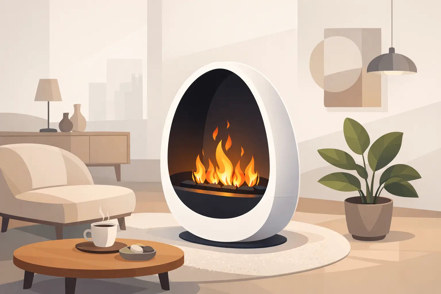 IGNA Ovalis biopejs til moderne hjem og hygge