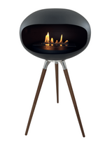 IGNA Ovalis Base fritstående biopejs - Black, Dark Wood Tall