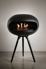 IGNA Ovalis Base fritstående biopejs - Black, Black Wood Short