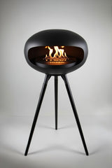 IGNA Ovalis Base fritstående biopejs - Black, Black Wood Tall