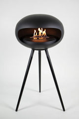 IGNA Ovalis Base fritstående biopejs - Black, Black Wood Tall