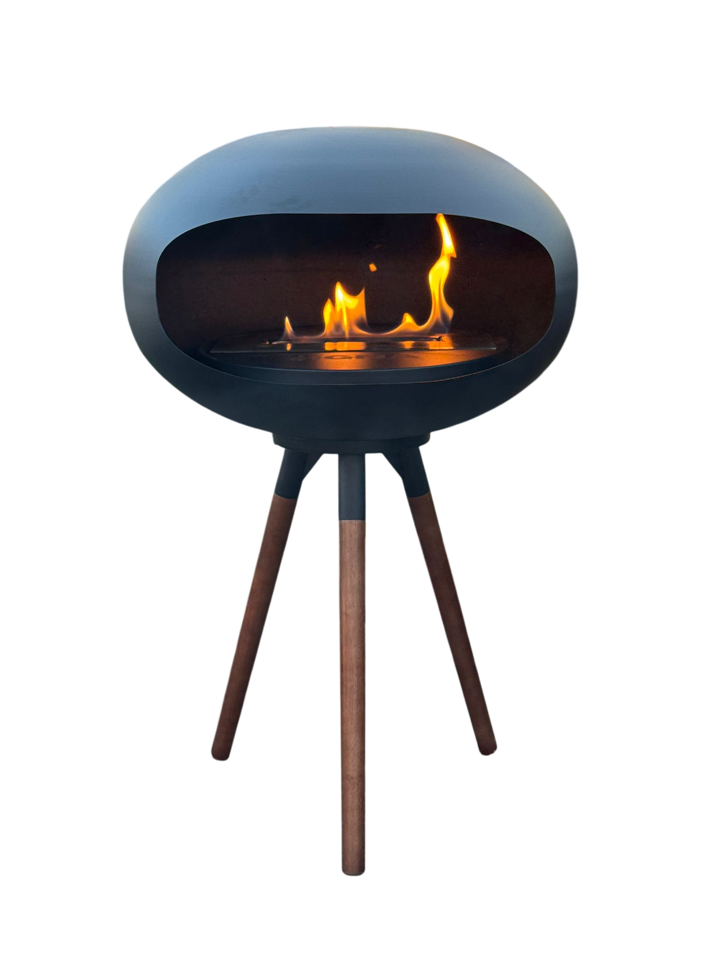 IGNA Ovalis Base fritstående biopejs - Black, Black Suspension, Dark Wood Short