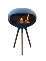 IGNA Ovalis Base fritstående biopejs - Black, Black Suspension, Dark Wood Short